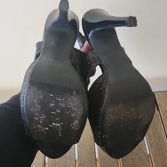 Spring black high heels - Picture 4 of 4